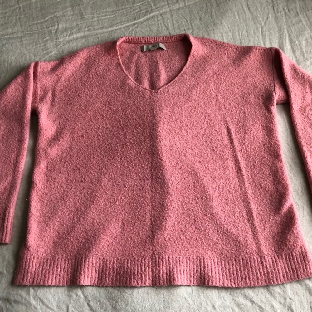 LOFT Pink V-Neck Sweater